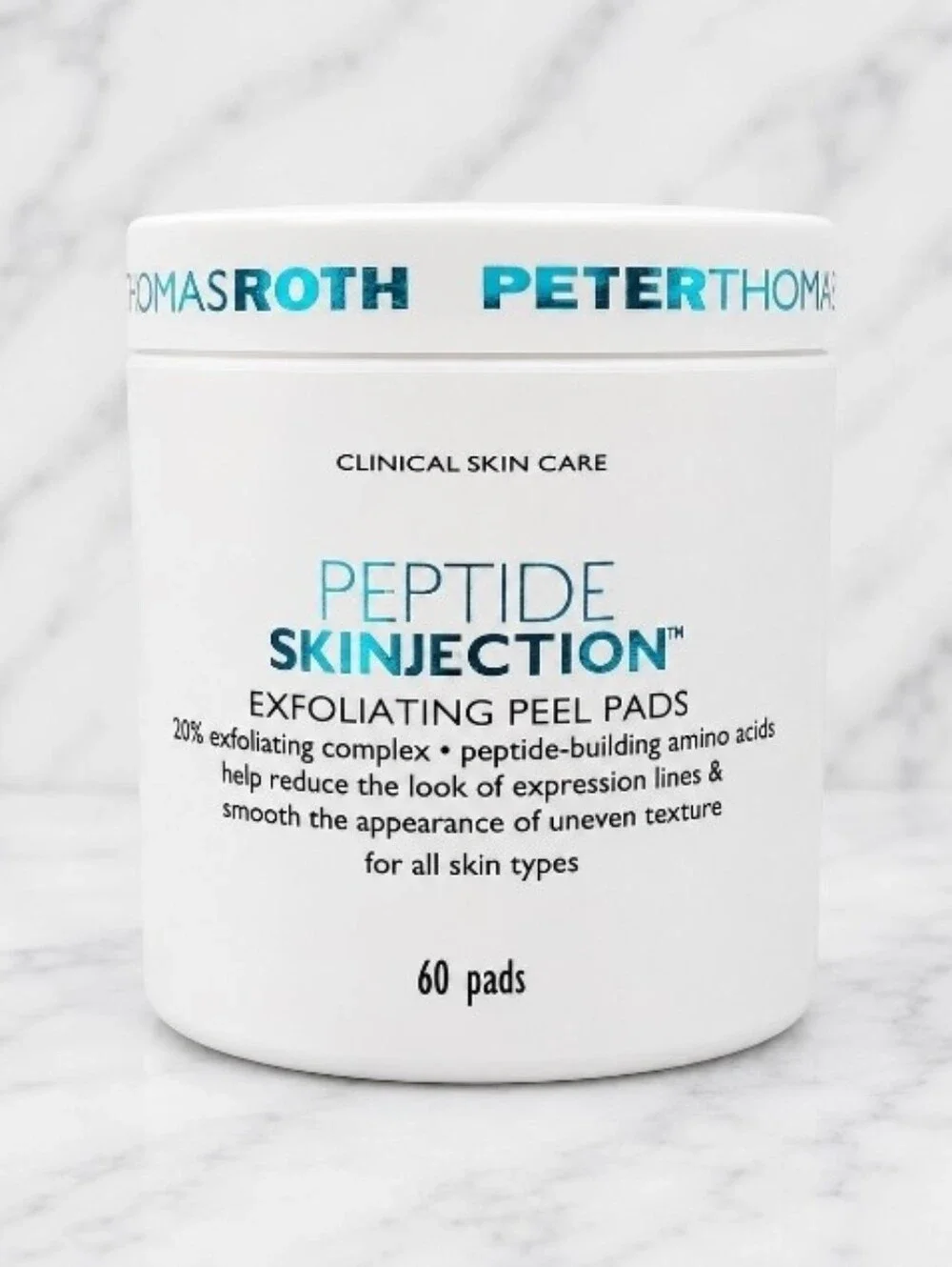 Peter Thomas Roth Peptide Skinjection Exfoliating Peel Pads 60 Pads Sealed NEW!